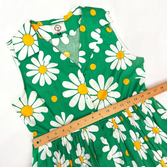 Modcloth Banned Apparel green daisy button up dress size Medium - Picture 6 of 9